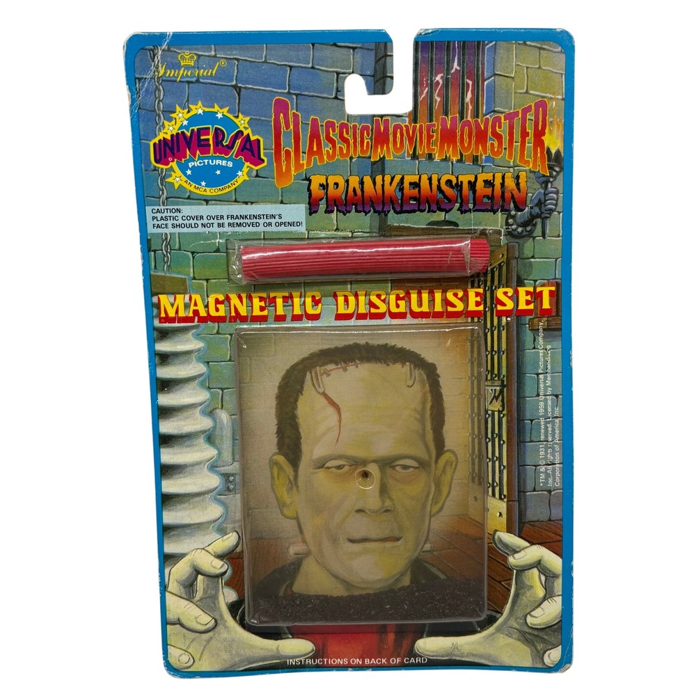 1987 Vintage Imperial Frankenstein Magnetic Disguise Set Toy